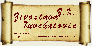 Živoslava Kuvekalović vizit kartica